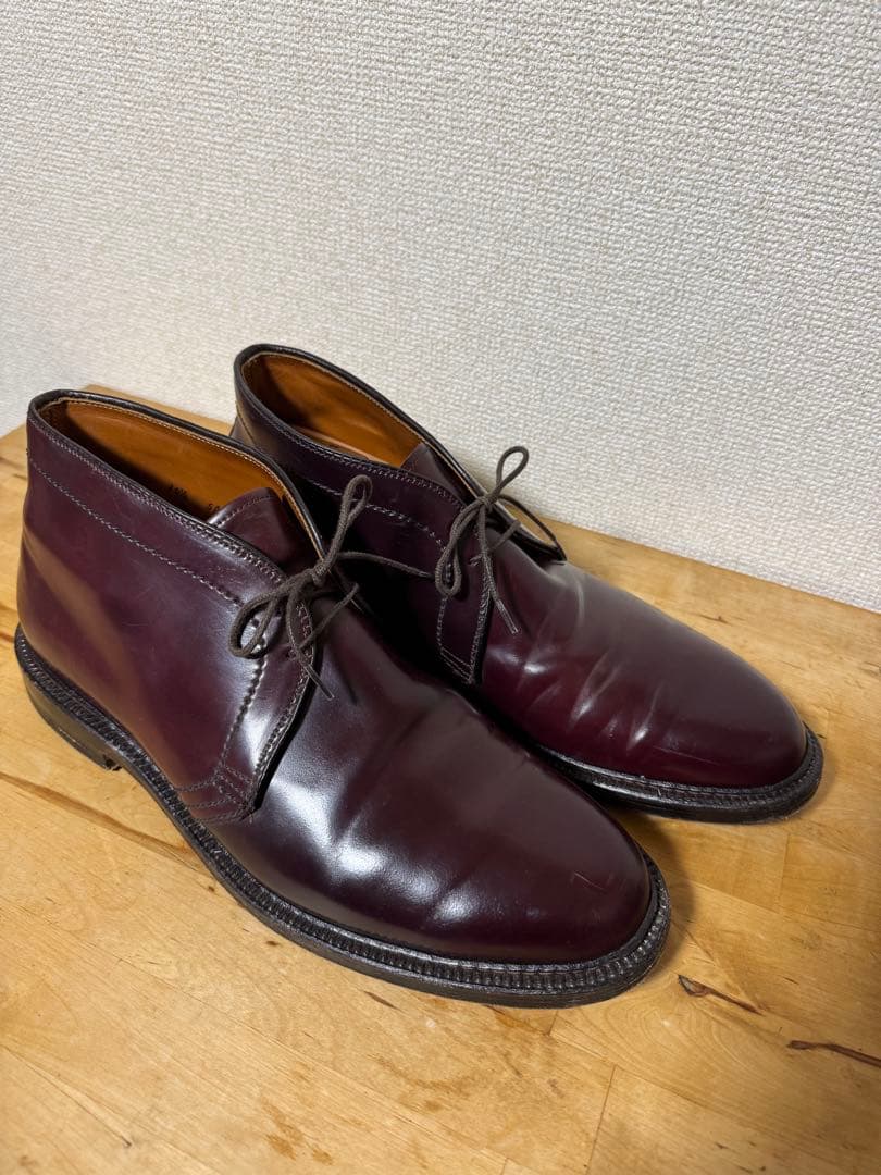 Alden バーガンディ レザー チャッカブーツ