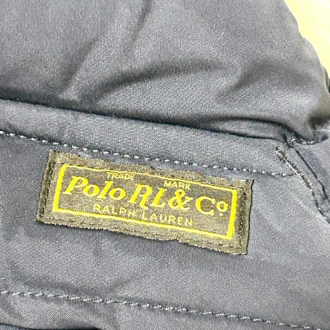 美品　ポロラルフローレン　ダウンベスト　肉厚　ネイビー　L　大きいサイズ　フード