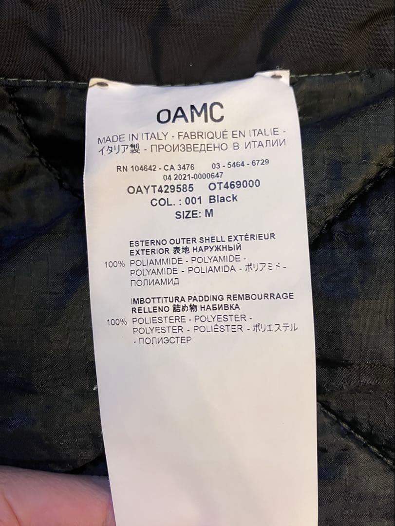 oamc peacemaker ライナー ブラック