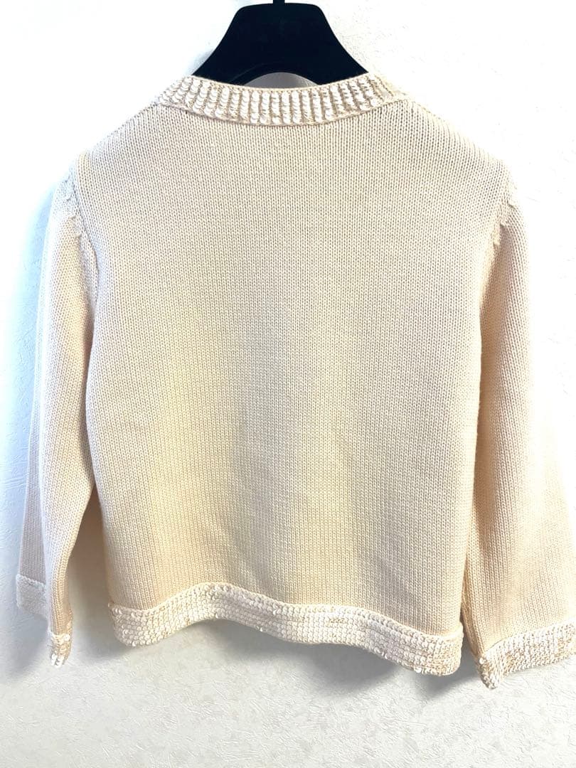 CHANEL アイボリー ニットカーディガン