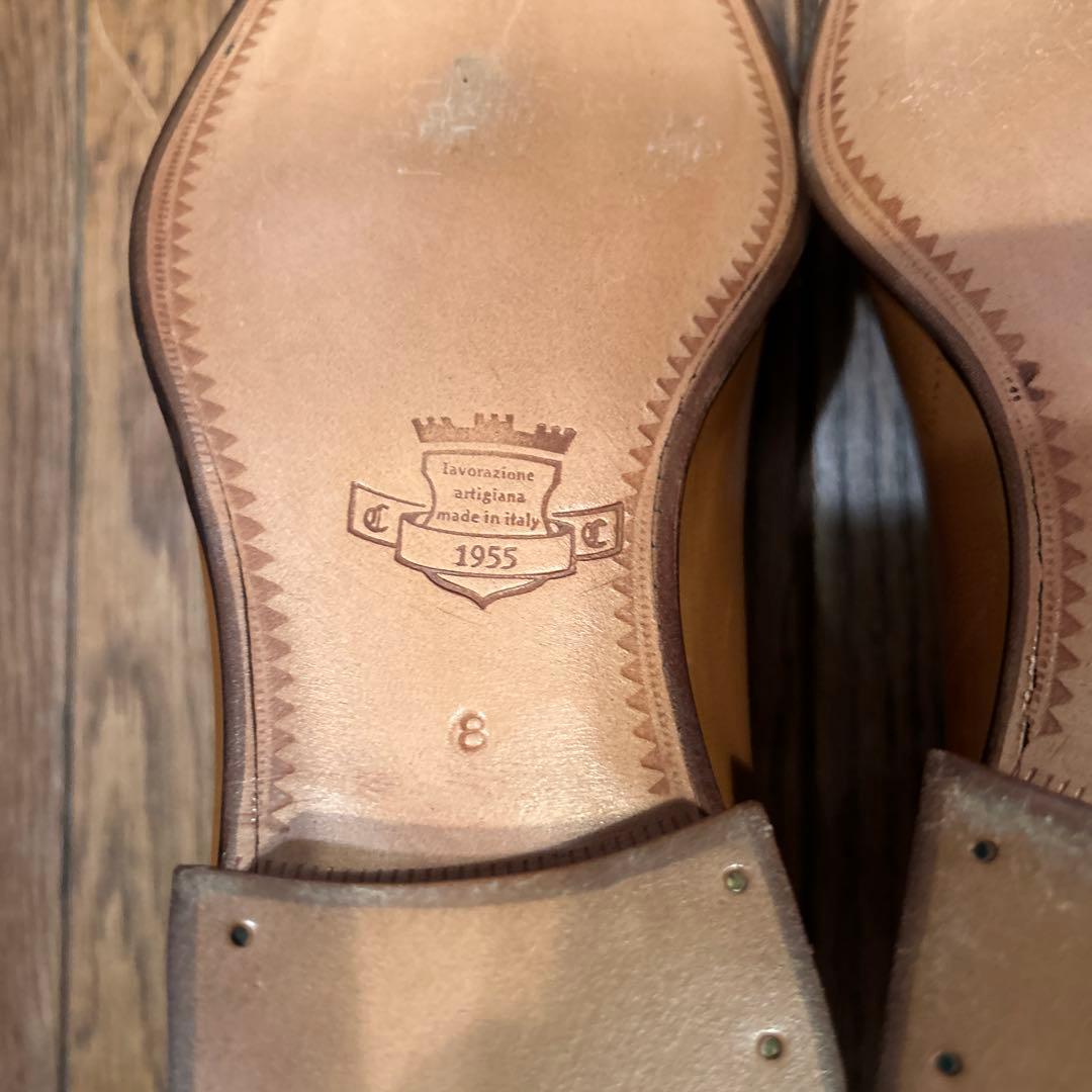 イセタンメンズ　コルティナ　イタリア製 レザー シューズ 8 中茶　新品未使用