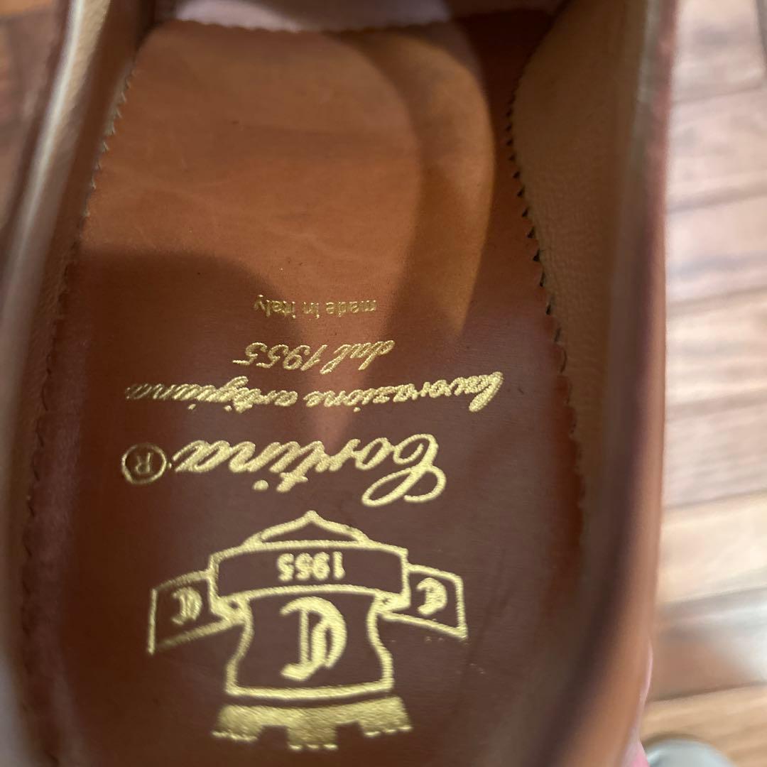 イセタンメンズ　コルティナ　イタリア製 レザー シューズ 8 中茶　新品未使用