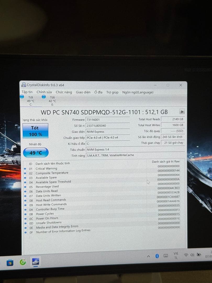 内蔵型SSD WD PC SN740 512GB SSD