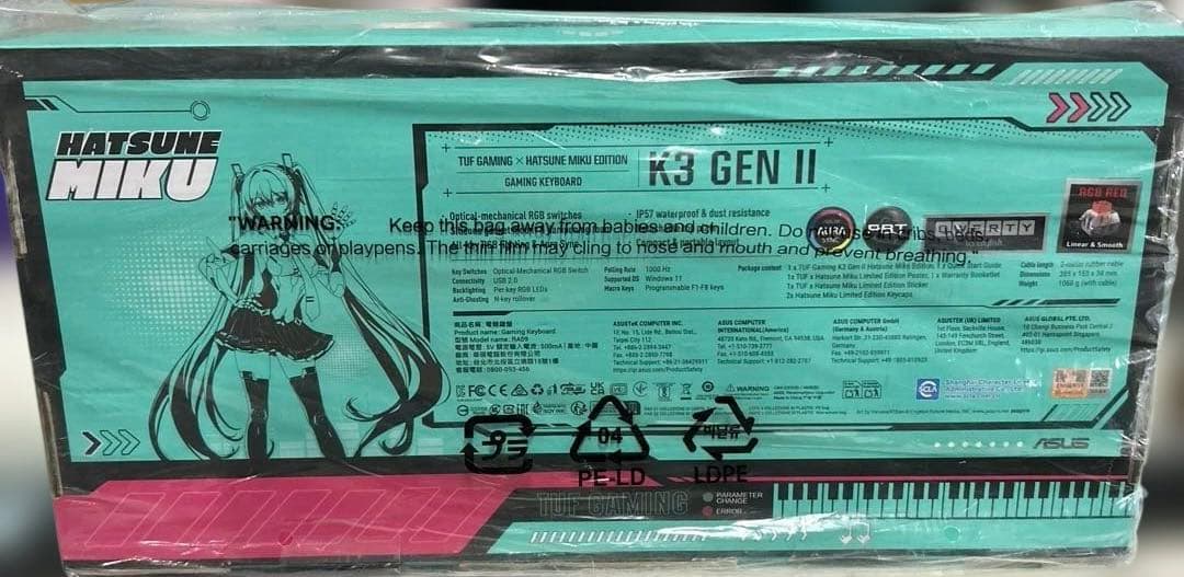 新品TUF Gaming初音ミクエディション/ゲーミングキーボード