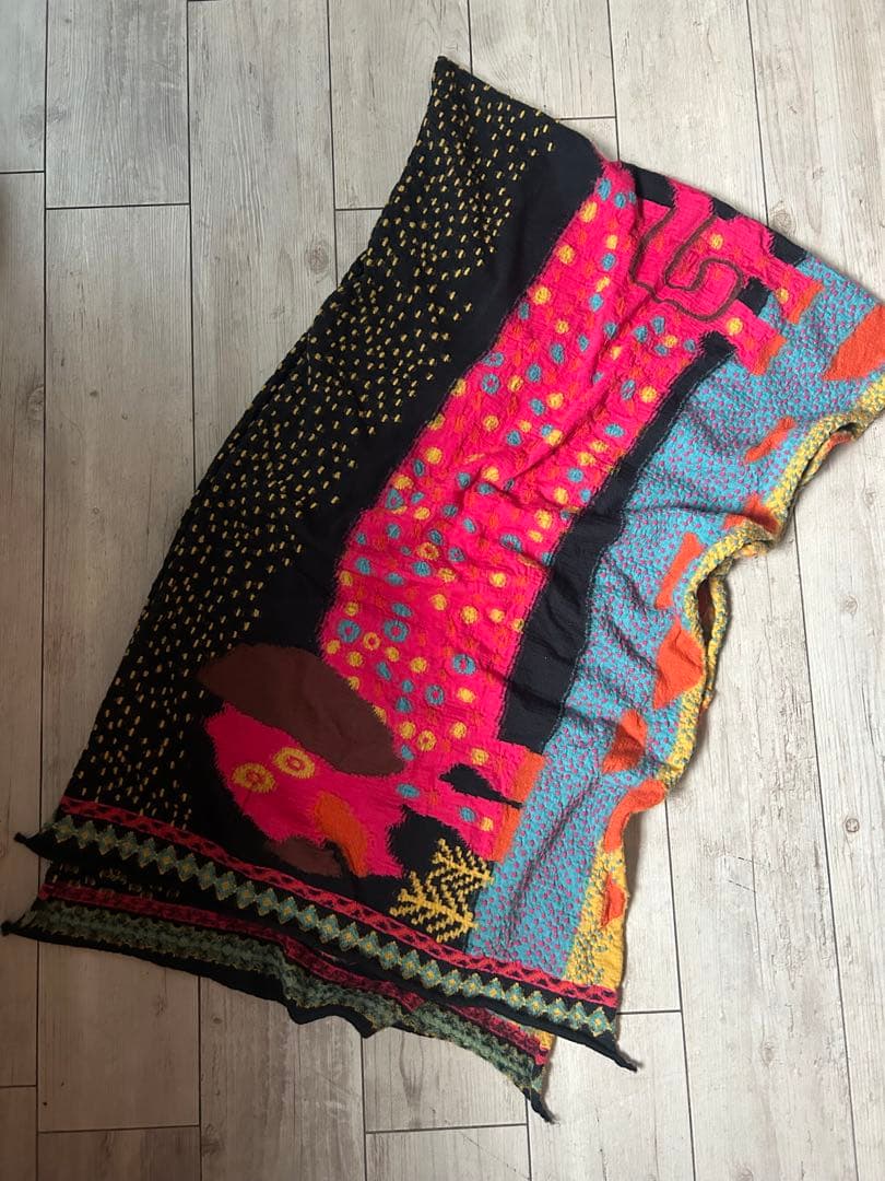 KAPITAL キャピタル　縮織ウールDOSダックスフントマフラー