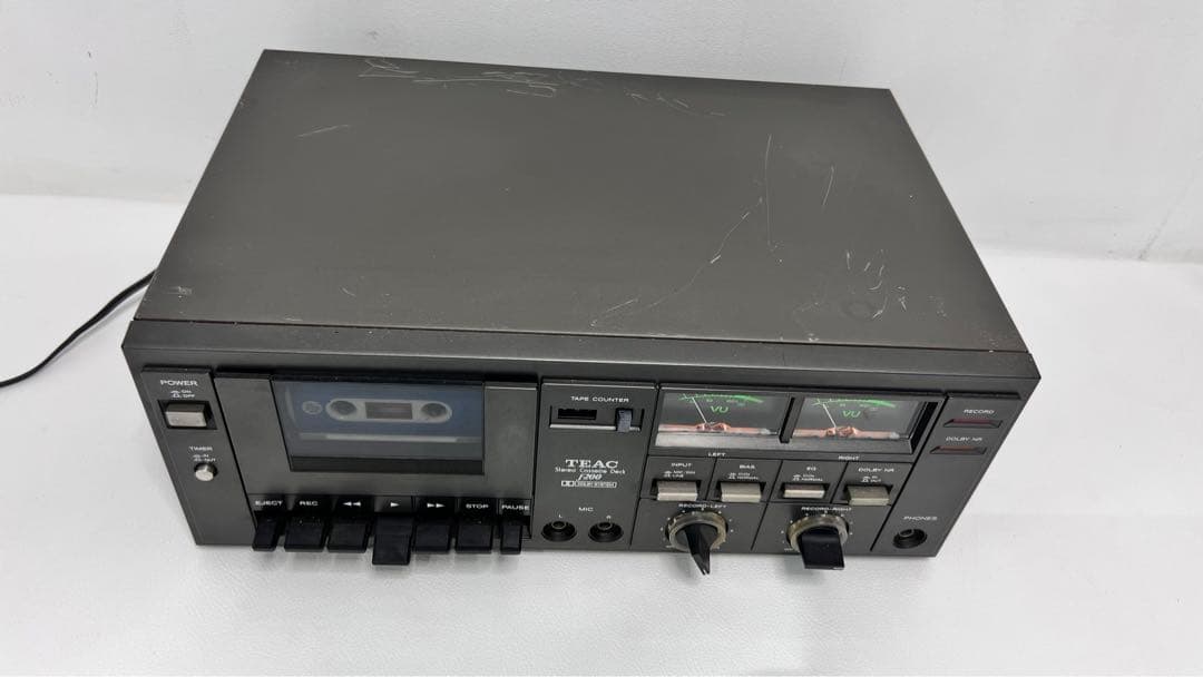 TEAC ティアックF-200カセットデッキ 昭和レトロ 中古動作確認済み現状品