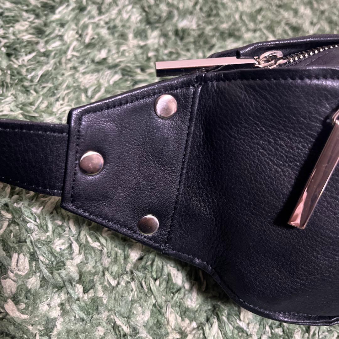 M.U.L. キャンディバッグ　レザー　ブラック　ソフトダメージオイルレザー