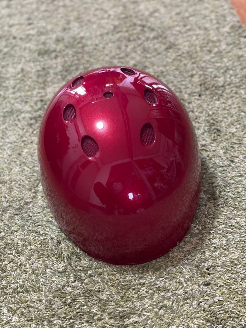 新品ミズノJSBB 軟式キャッチャーヘルメット メタリックレッド 収納袋付き