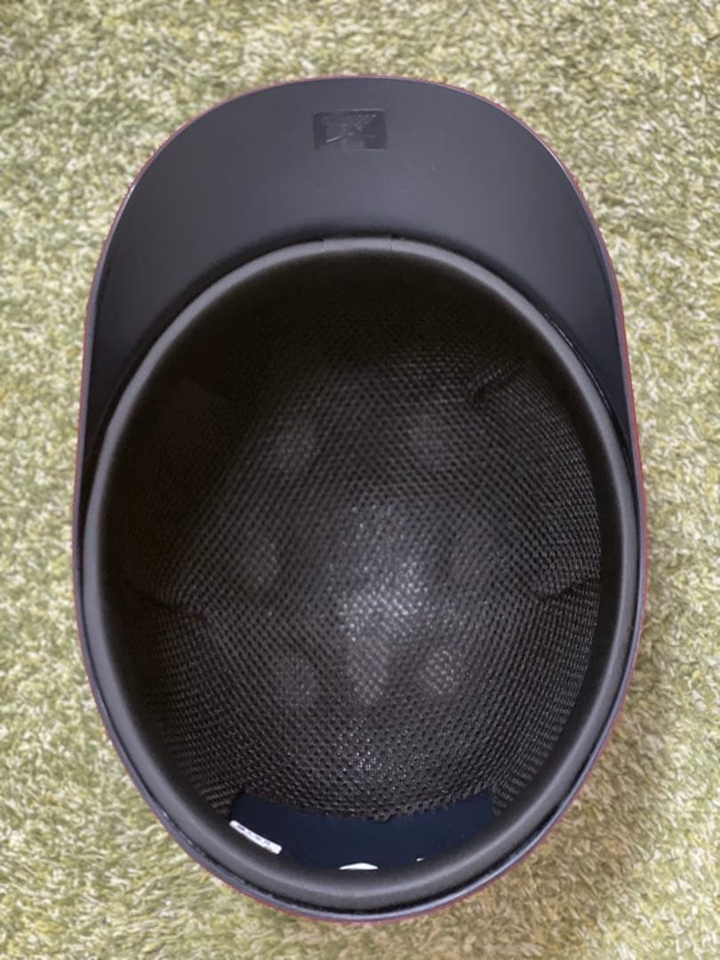 新品ミズノJSBB 軟式キャッチャーヘルメット メタリックレッド 収納袋付き