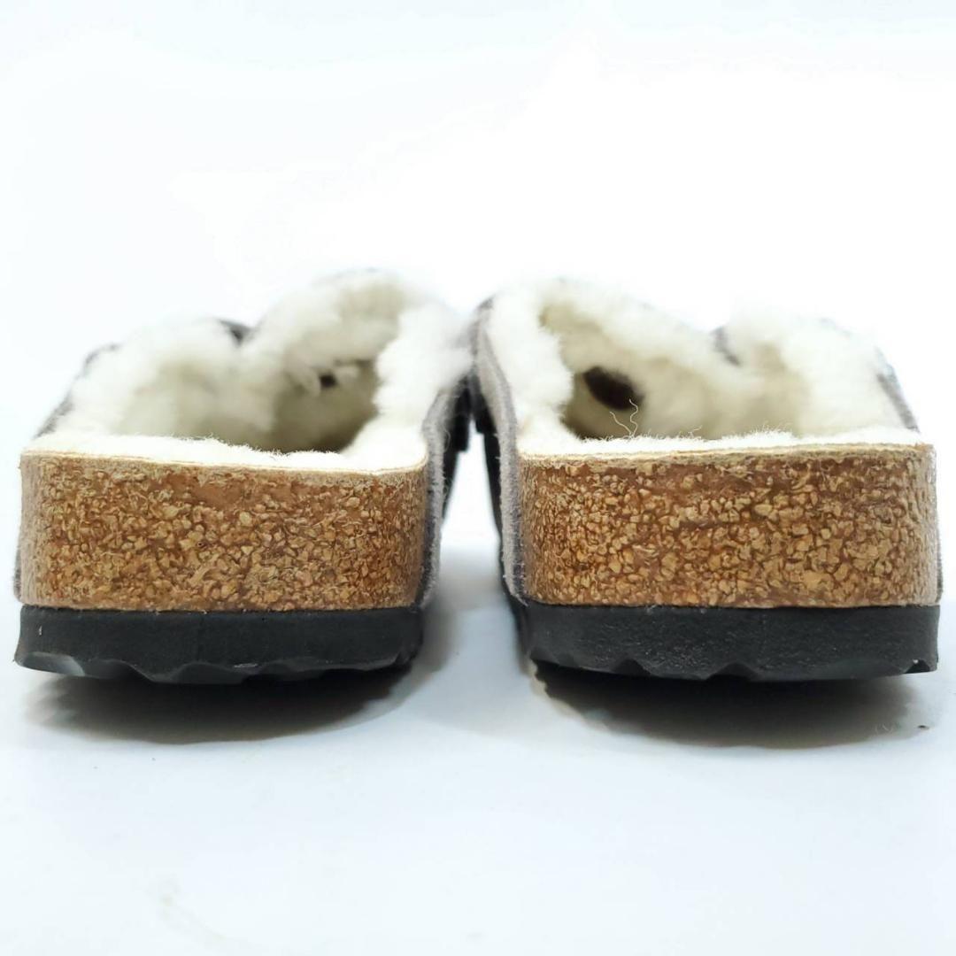 新品　ビルケンシュトック　ボストン　シアリング　内ボア　ムートン　グレー