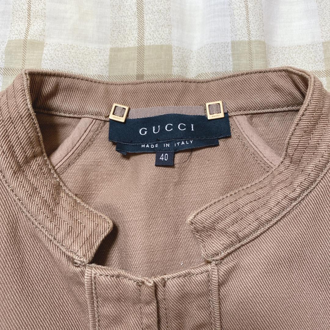 Gucci ブルゾン ジャケット デニム ブラウン 40サイズ（Lサイズ）