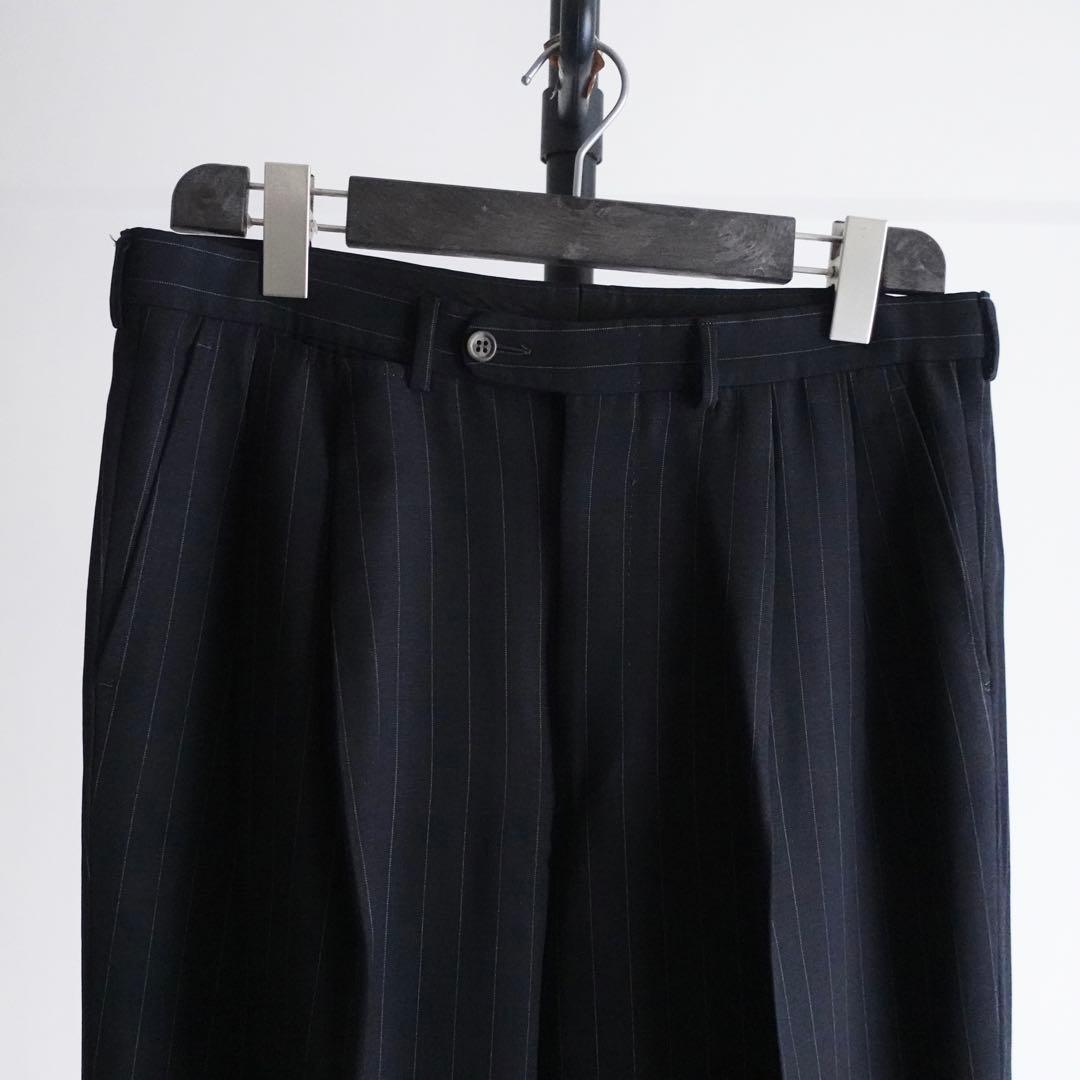 1990s Ermenegirdo Zegna ピンストライプワイドトラウザーズ