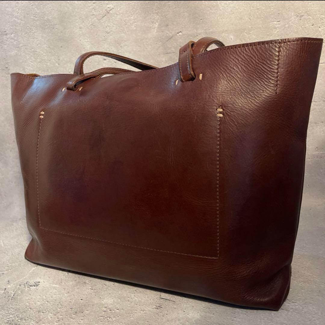 ゲンテン　アマーノ　トートバッグ　肩がけ　ダークブラウン