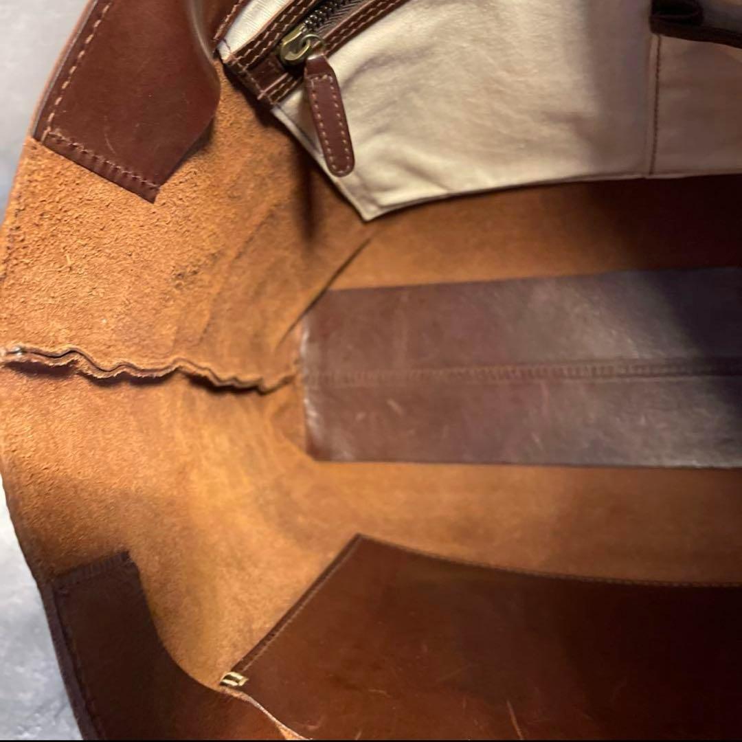 ゲンテン　アマーノ　トートバッグ　肩がけ　ダークブラウン