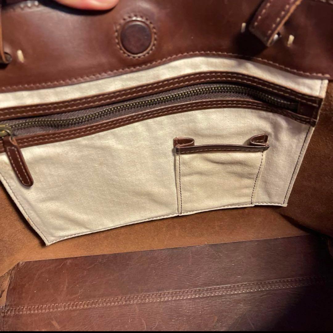 ゲンテン　アマーノ　トートバッグ　肩がけ　ダークブラウン