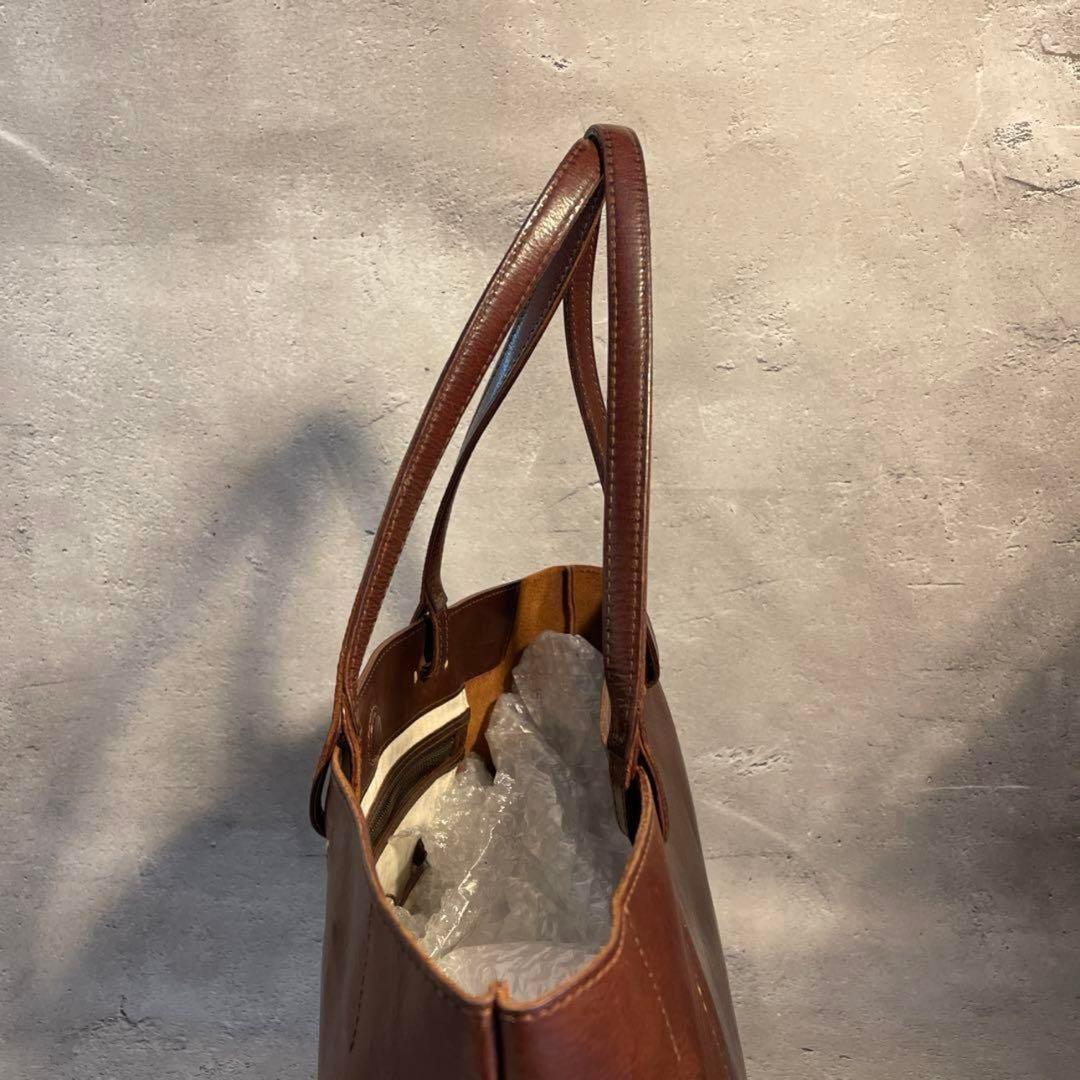 ゲンテン　アマーノ　トートバッグ　肩がけ　ダークブラウン