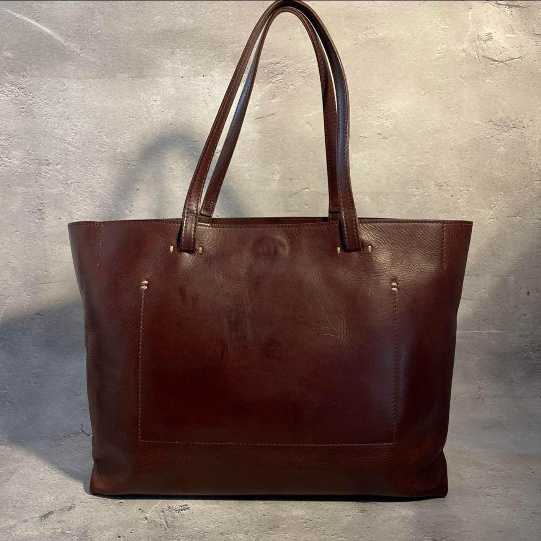 ゲンテン　アマーノ　トートバッグ　肩がけ　ダークブラウン