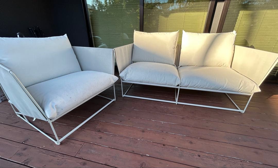 HAVSTEN ハーヴステン 2人掛けソファ 屋外用, ベージュ