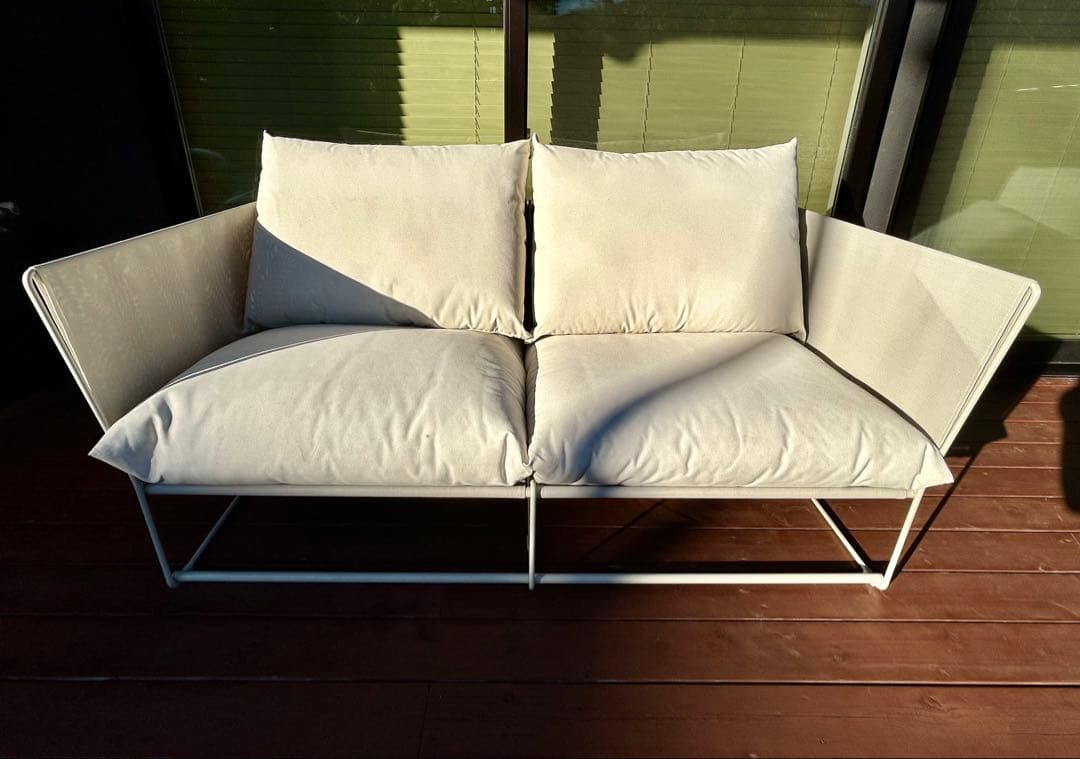 HAVSTEN ハーヴステン 2人掛けソファ 屋外用, ベージュ