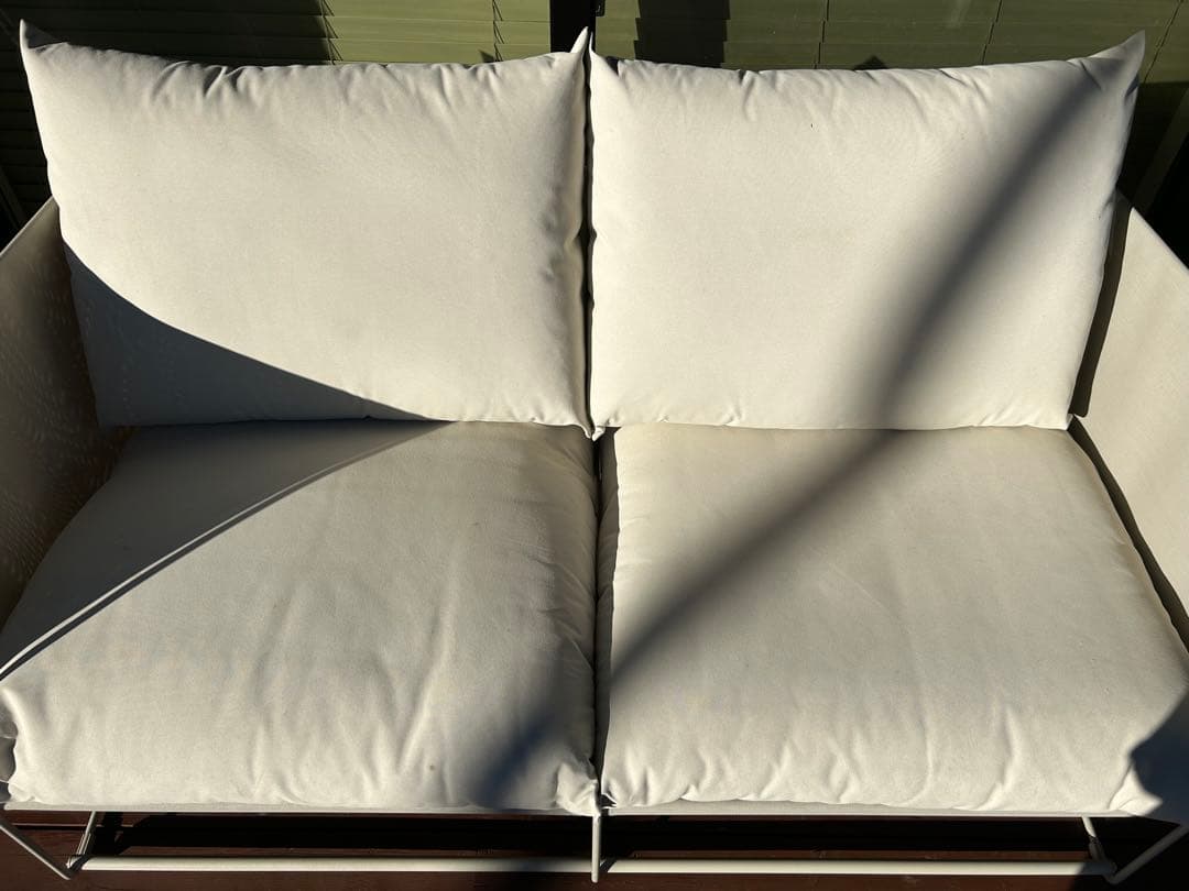 HAVSTEN ハーヴステン 2人掛けソファ 屋外用, ベージュ