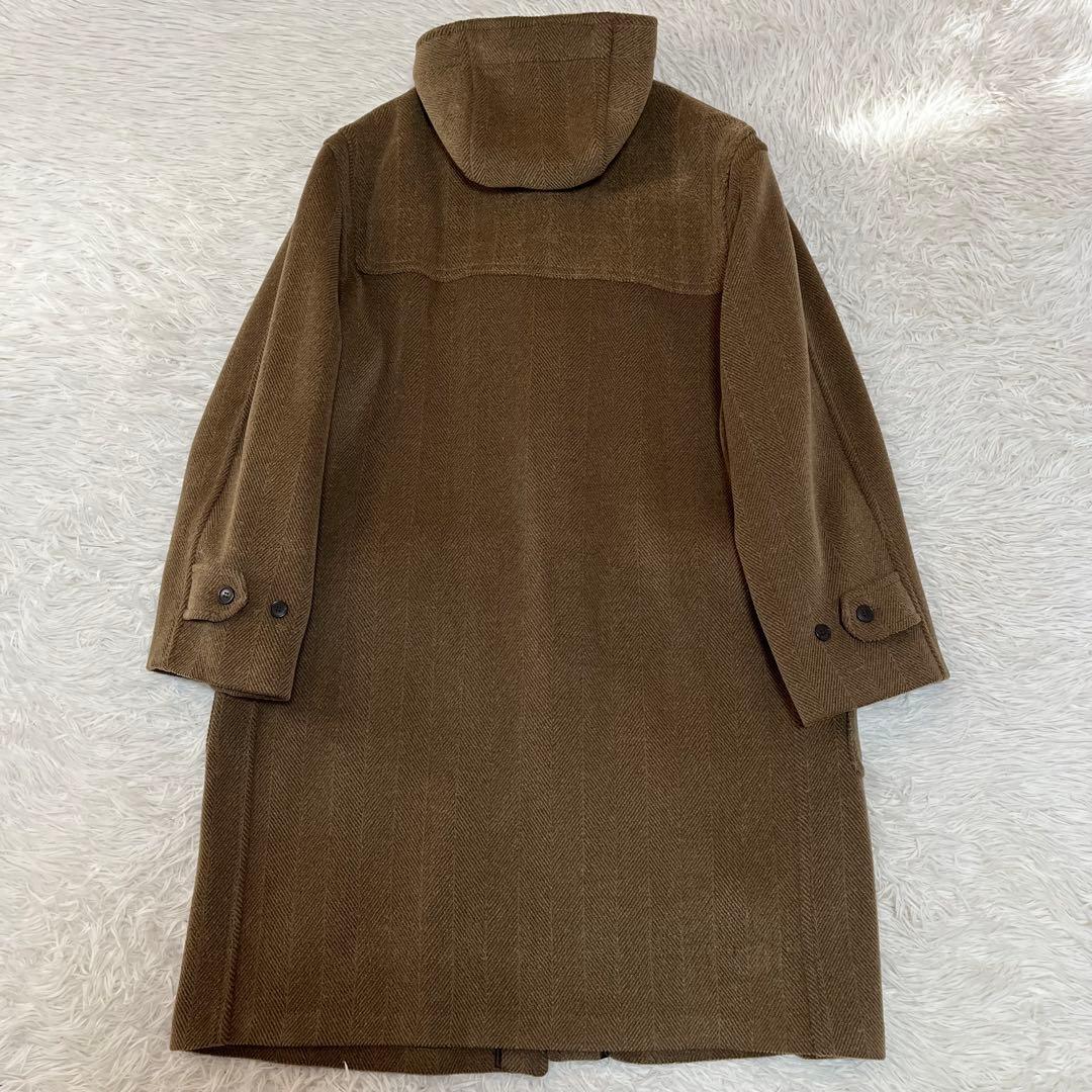 【美品】グローバーオール　キングストン　ヘリンボーンウール　ロングダッフルコート