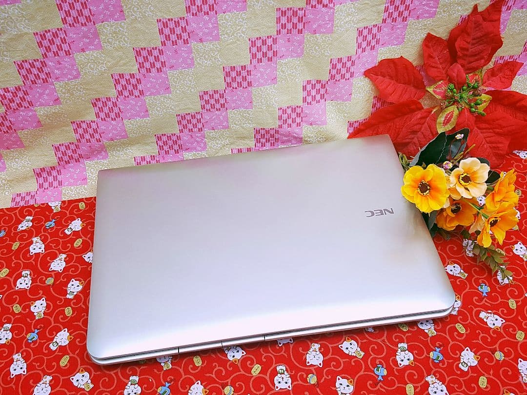 格安/Win10/美品/ゴールド色NEC Lavie/動画編集/オフィス/大容量