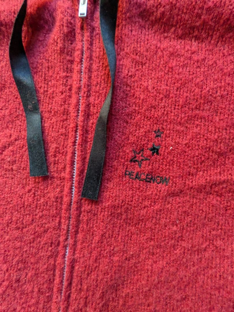 PEACE NOW ウサ耳レッドパーカー