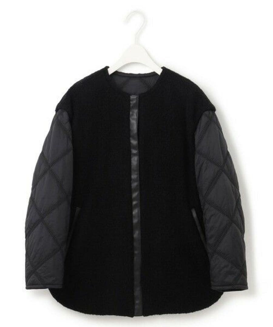 iCB 【リバーシブル着用可能】 ウールパイルキルト ミドル丈コート