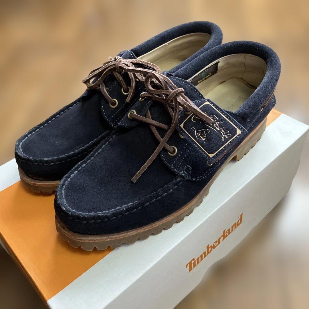 ティンバーランド　デッキシューズ　モカシン　ネイビー　スエード　9W