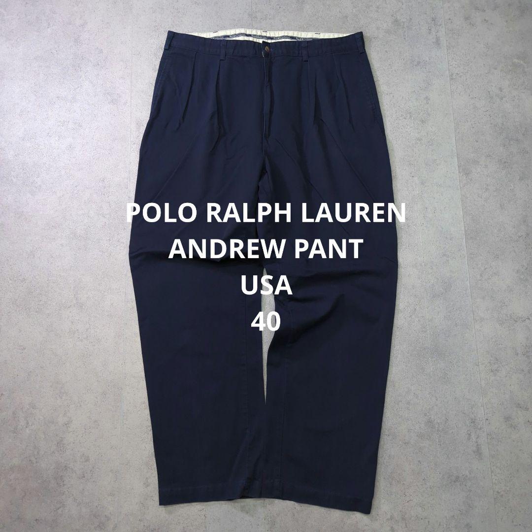 USA製 Polo Ralph Lauren ツータックチノ ANDREW 40