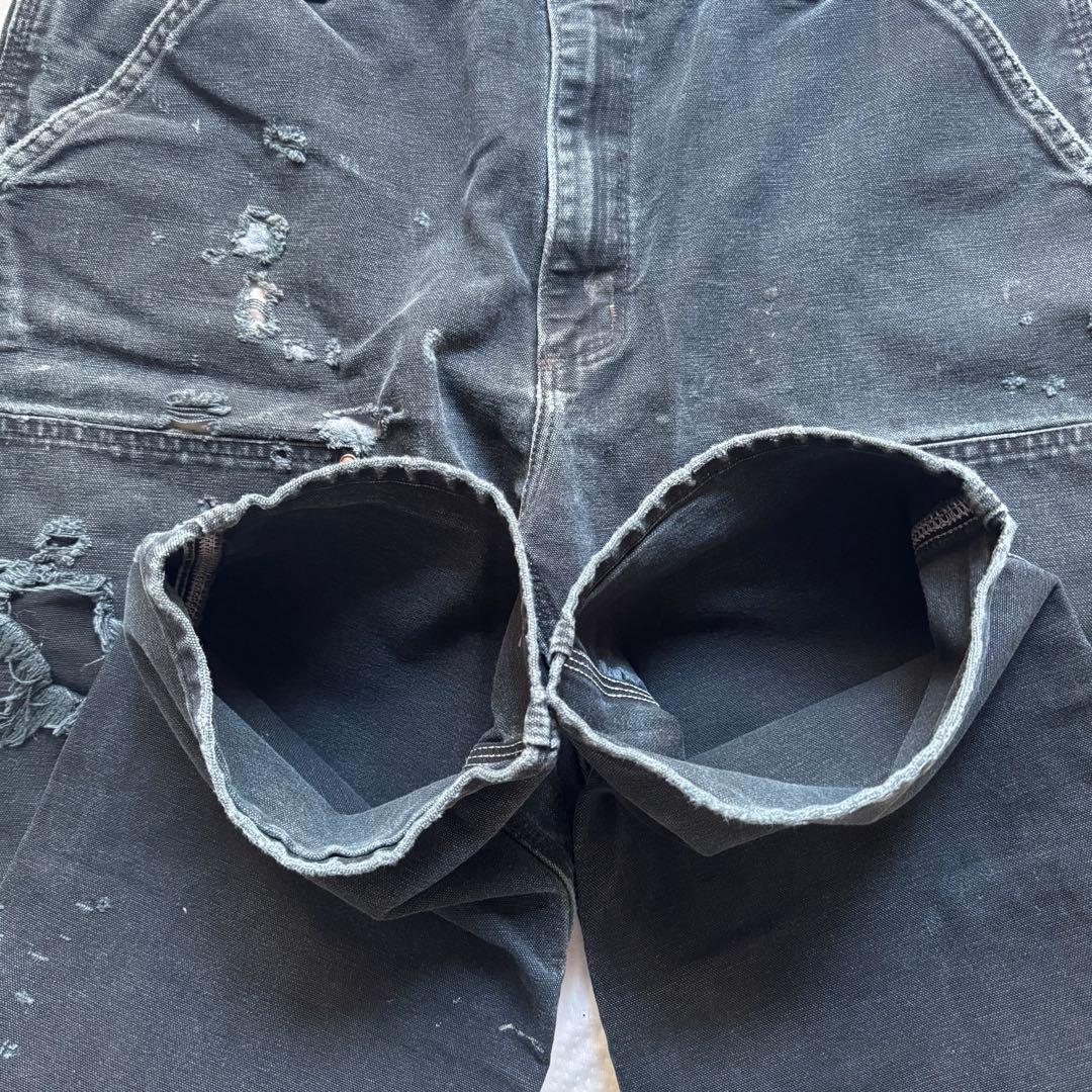 スペシャル[USA製]W34×L29カーハート ダブルニー ブラック