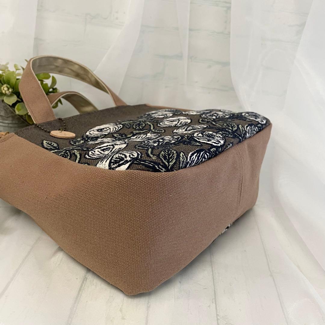 ハンドメイド　ラウンドトートバッグ ミナペルホネン　rosy 450