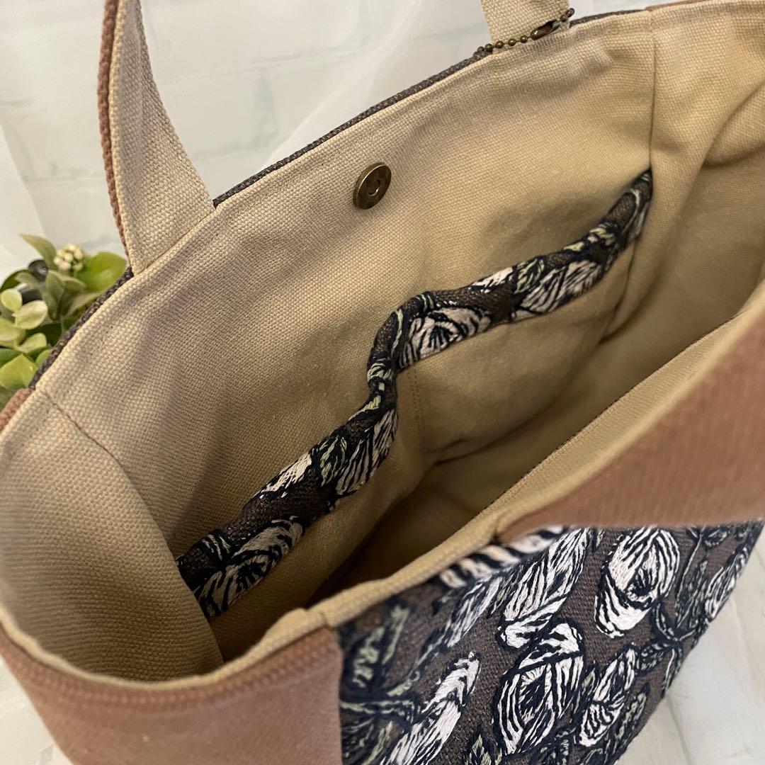 ハンドメイド　ラウンドトートバッグ ミナペルホネン　rosy 450