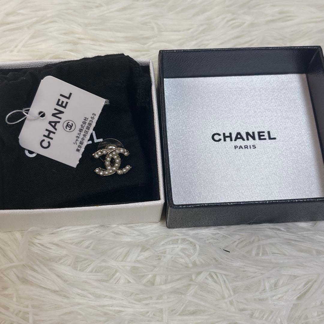 Chanel シャネル CCロゴ ピアス ココマーク パール ゴールド 片耳用