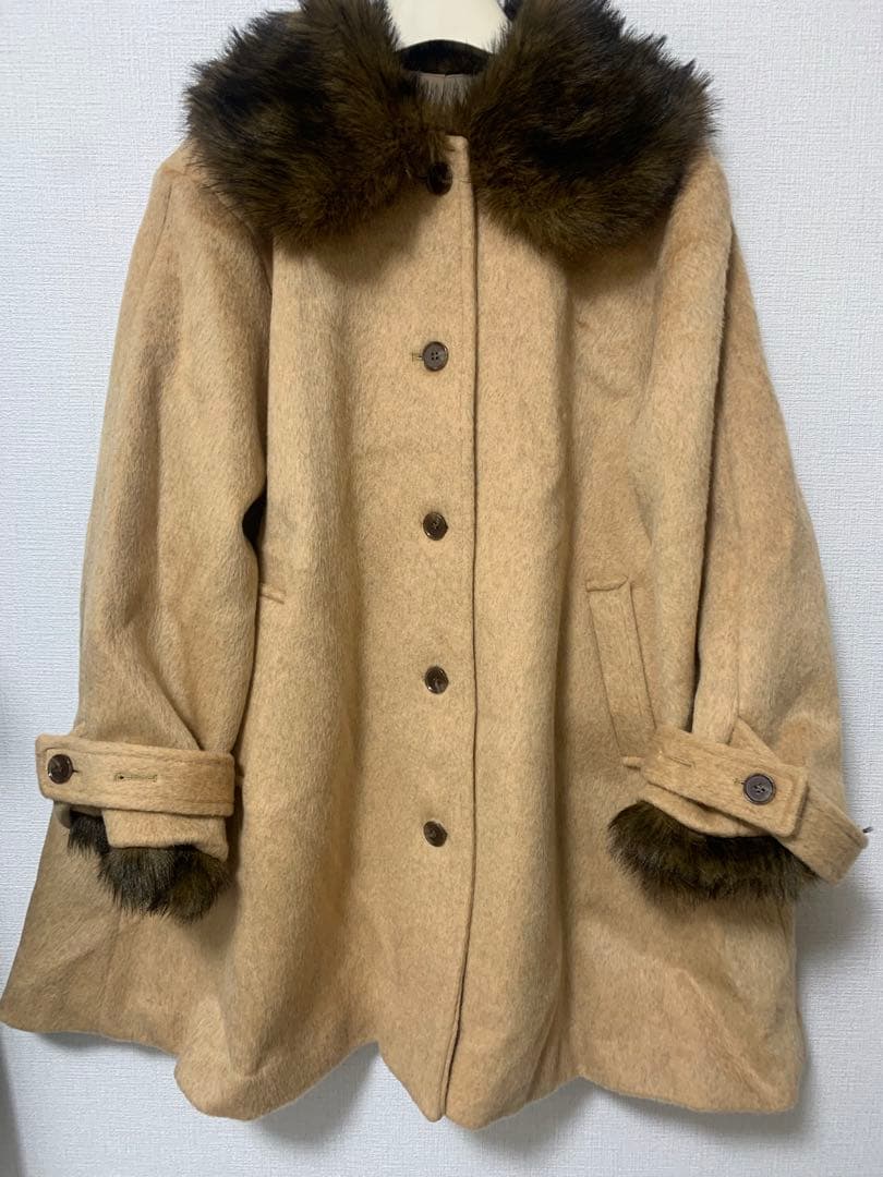 ジャケット・アウター acka fur flare middle coat