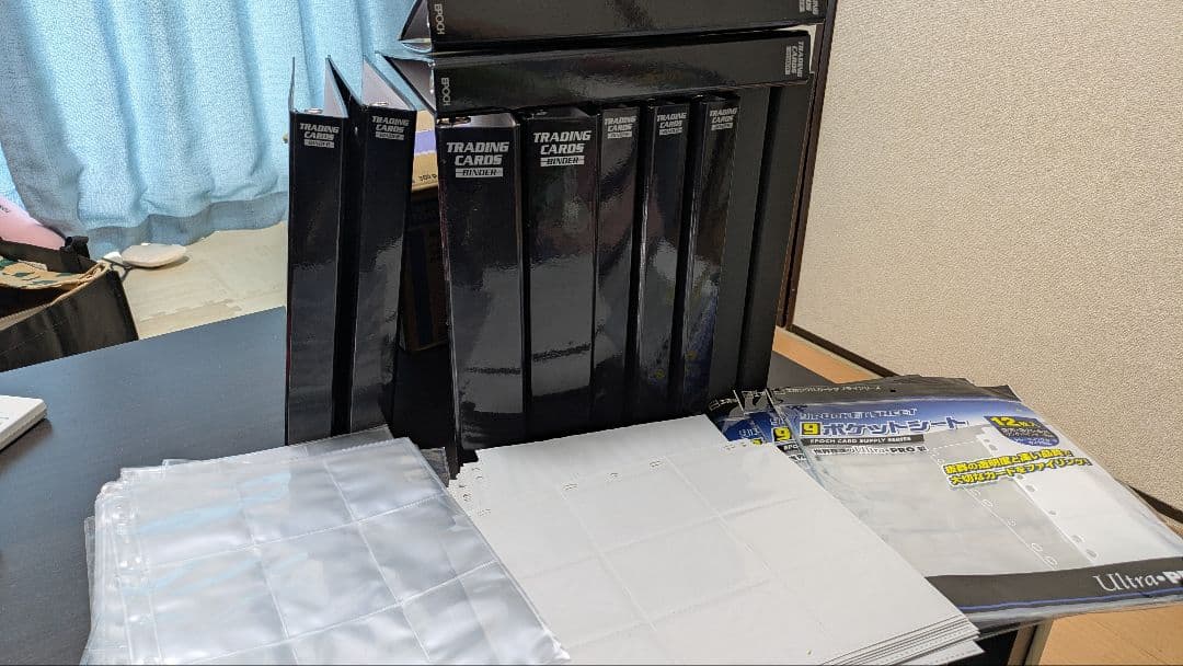 エポック社ホビーベース社バインダー11個　両面ポケットシート291枚未使用36枚