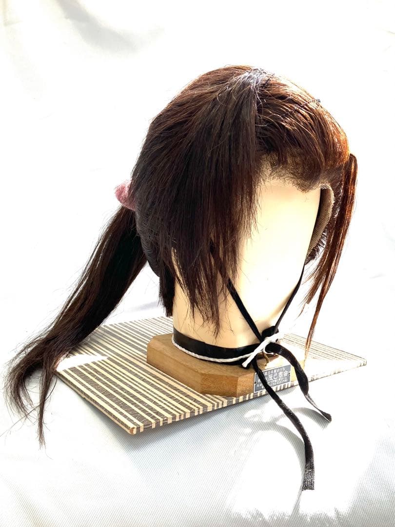 辰巳6号サイズ、一つ縛り、中古舞踊かつら、大衆演劇かつら、日本髪かつら、ケース付