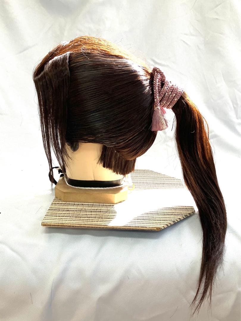 辰巳6号サイズ、一つ縛り、中古舞踊かつら、大衆演劇かつら、日本髪かつら、ケース付