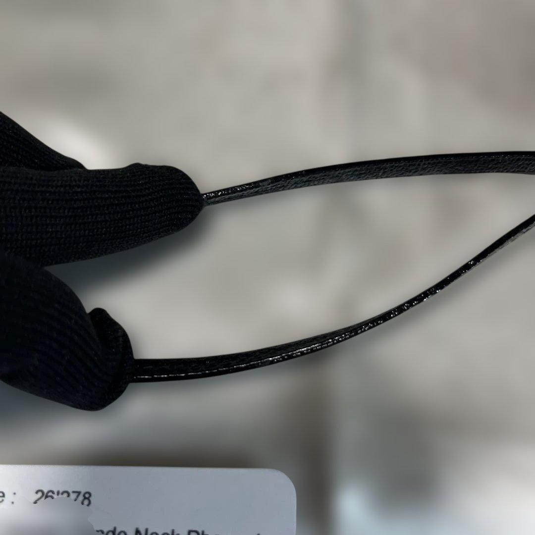 ブルガリ 首かけストラップ ブルガリブルガリ レザー ブラック パラジウム