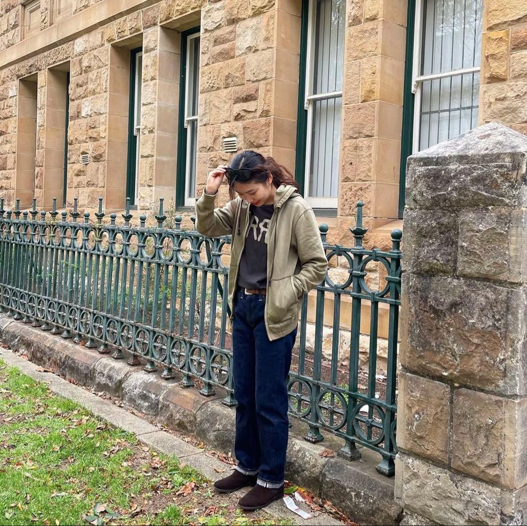 RRL DOUBLE RL コットン フレンチテリーフーディ オリーブ