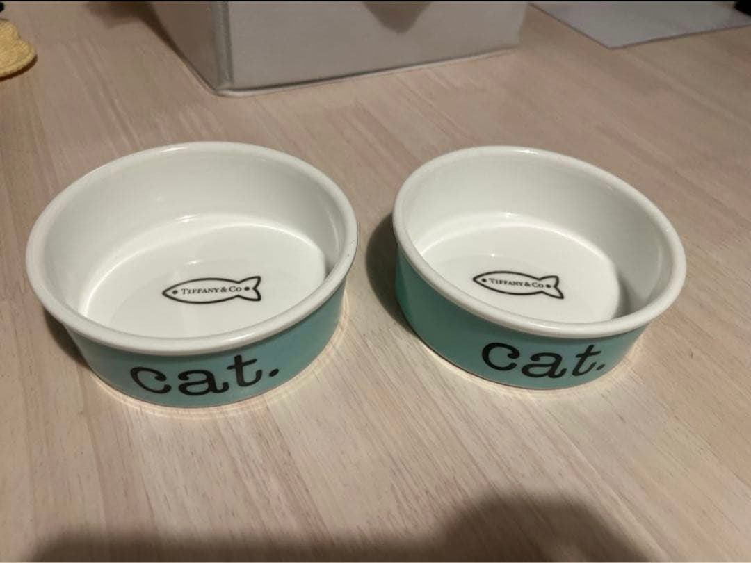 Tiffany & Co. 猫用食器 フードボール 2個セット