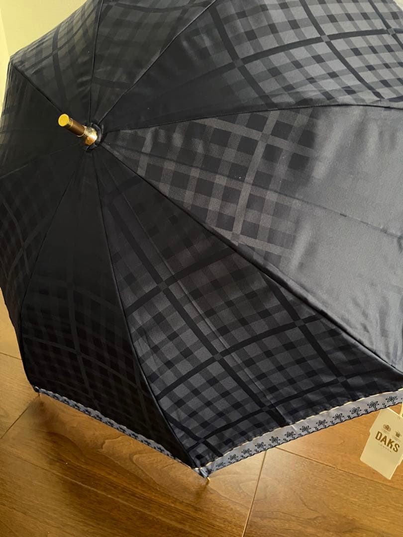 新品　DAKS 晴雨兼用傘　ネイビー　チェック