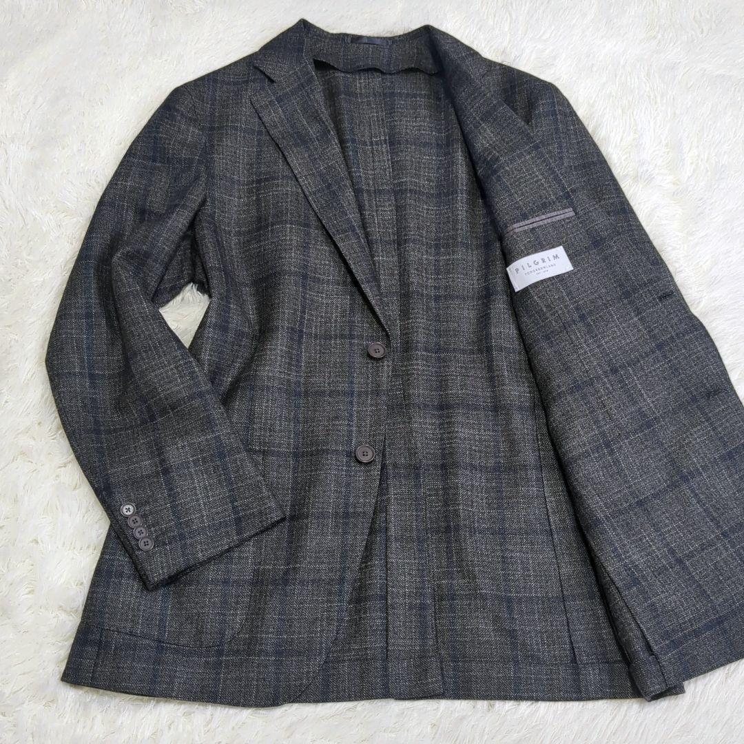 【未使用級】トゥモローランド ウールカシミヤシルク テーラードジャケット 52S