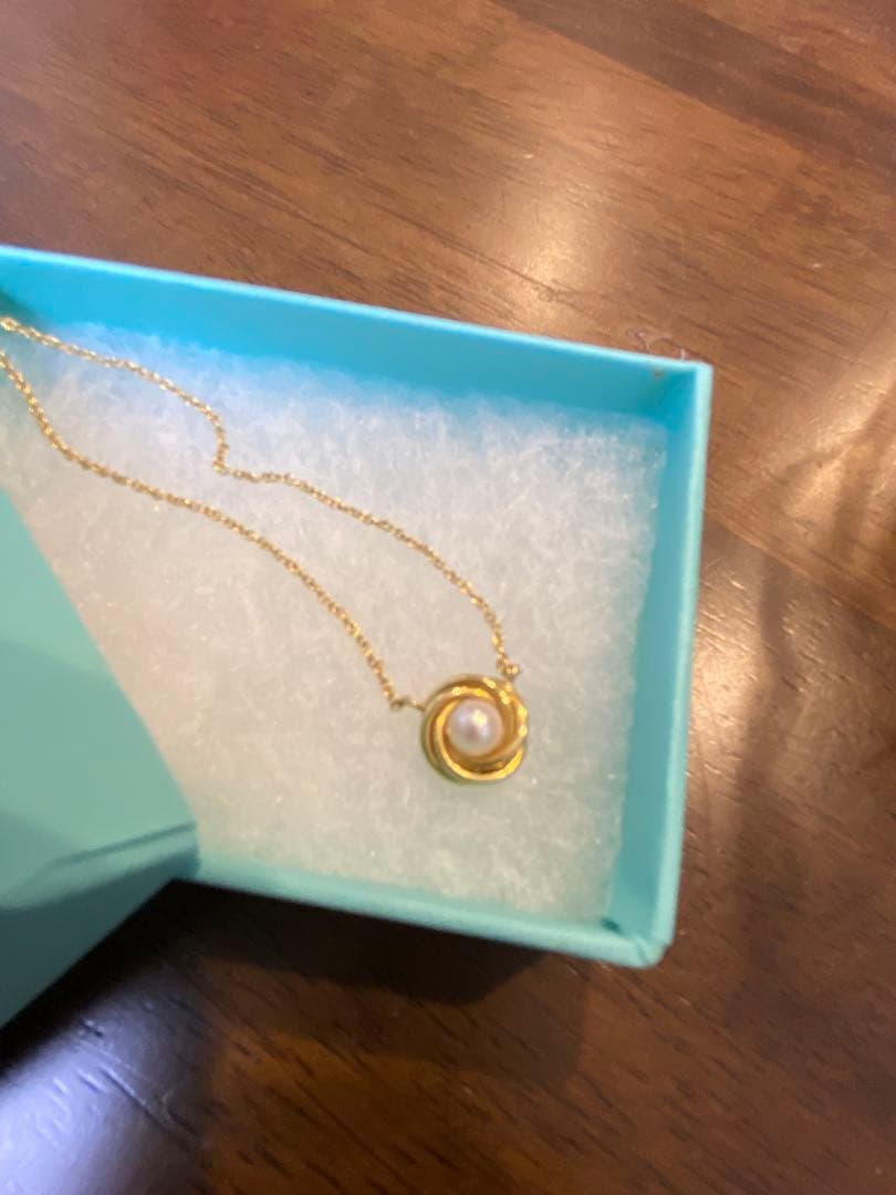 ティファニー　ツイストサークルパールネックレス　k18 廃盤希少品　3.4 g