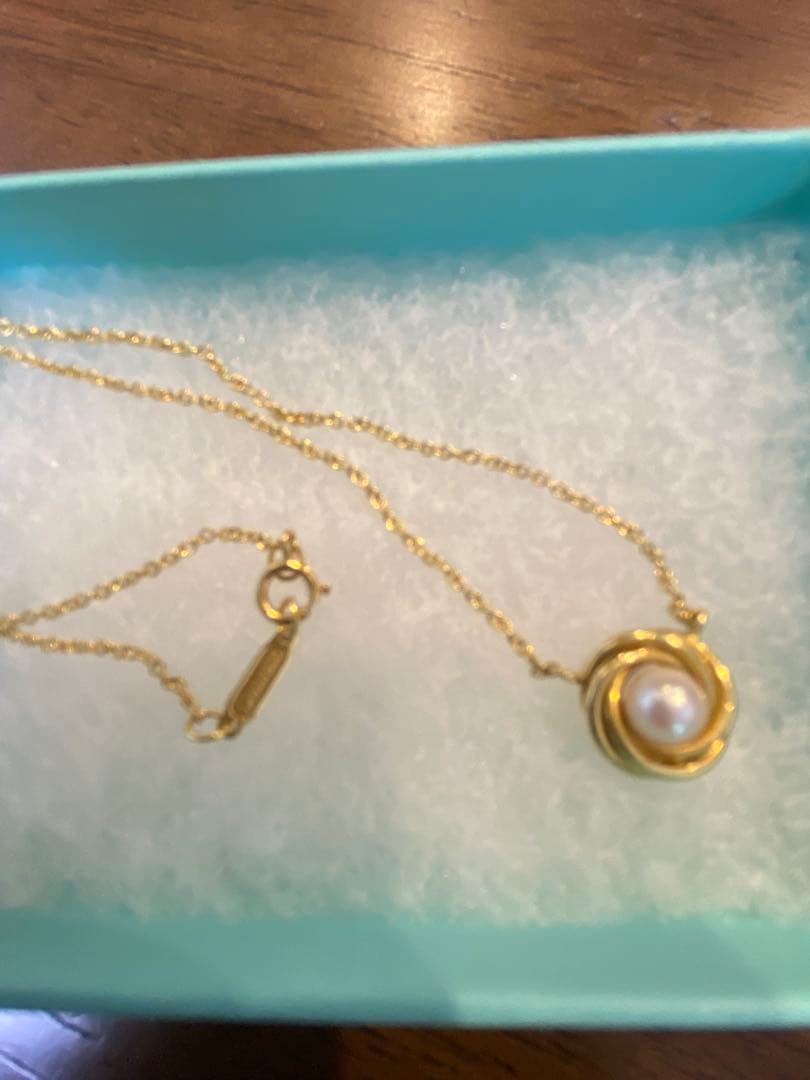 ティファニー　ツイストサークルパールネックレス　k18 廃盤希少品　3.4 g