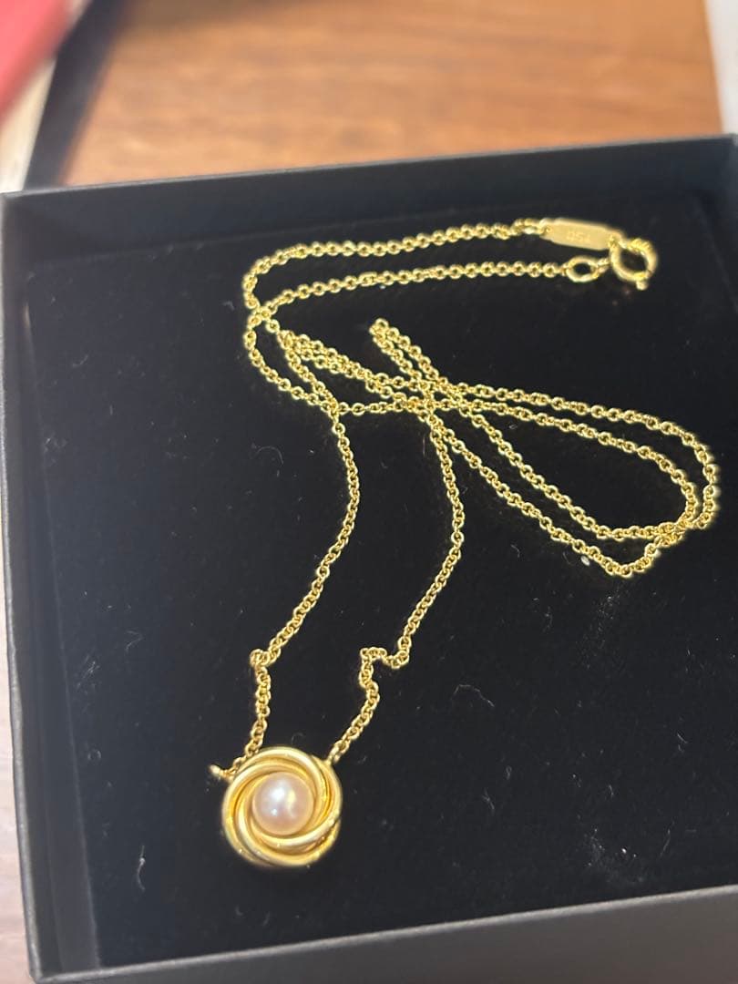 ティファニー　ツイストサークルパールネックレス　k18 廃盤希少品　3.4 g