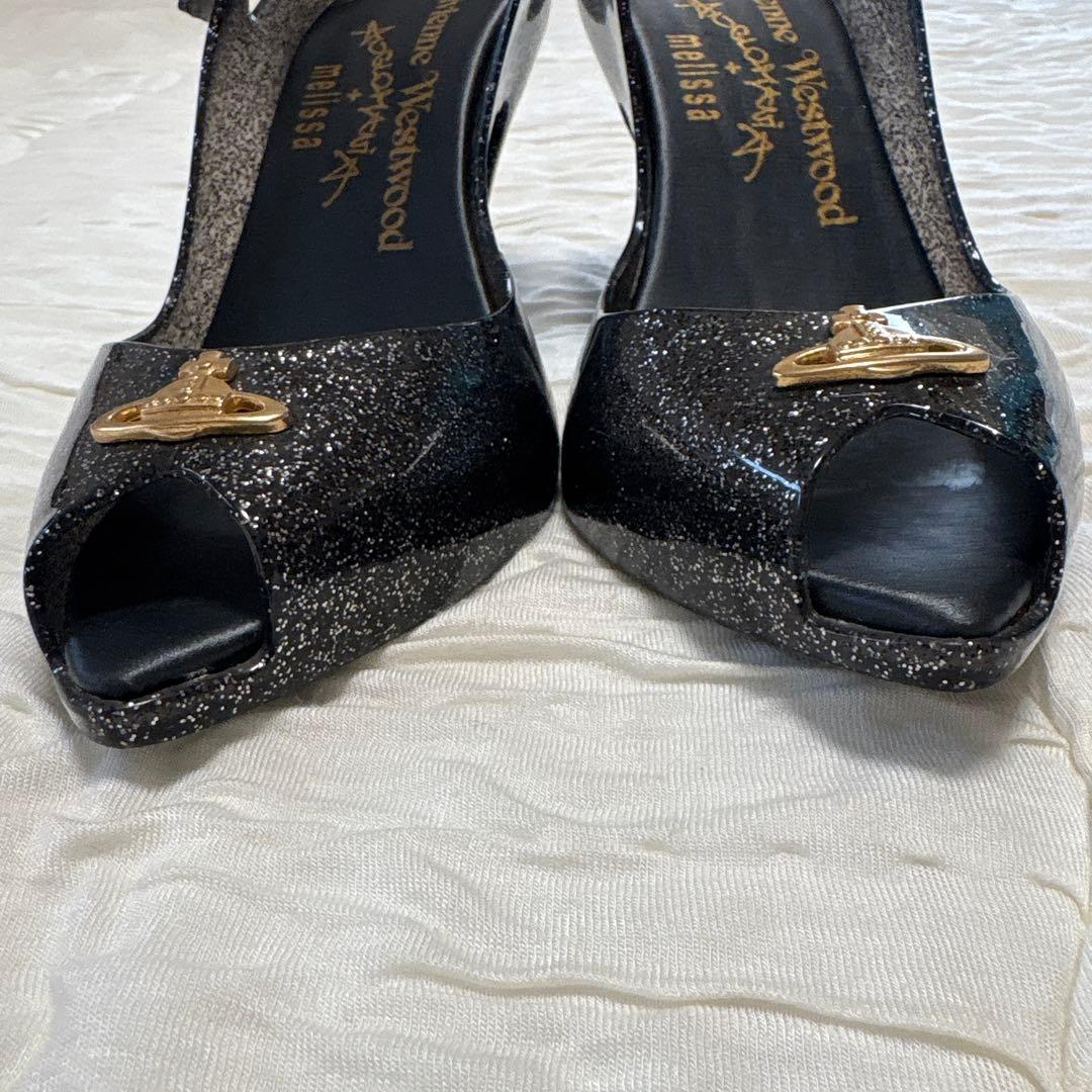Vivienne Westwood Melissa サンダル ブラックグリッター