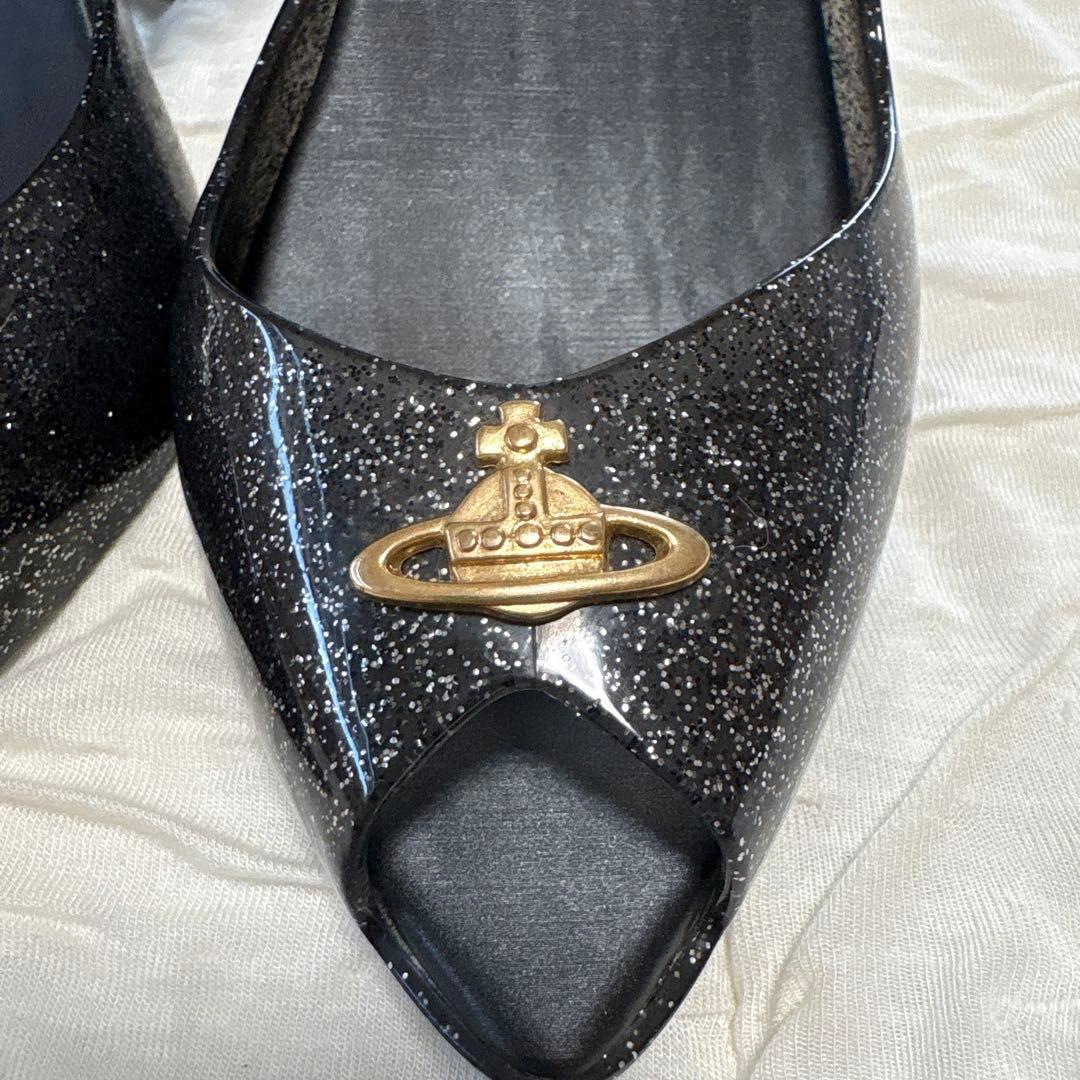 Vivienne Westwood Melissa サンダル ブラックグリッター