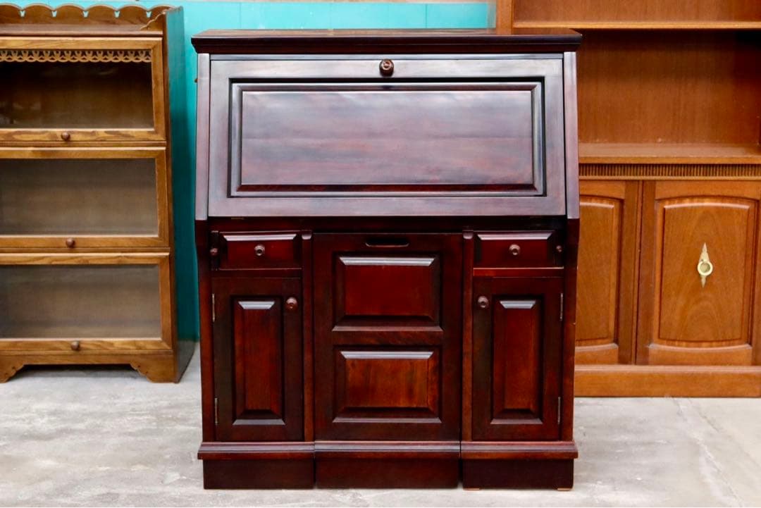 GMIH17○民芸家具 スツール付き ライティングドレッサー ライティングビュ