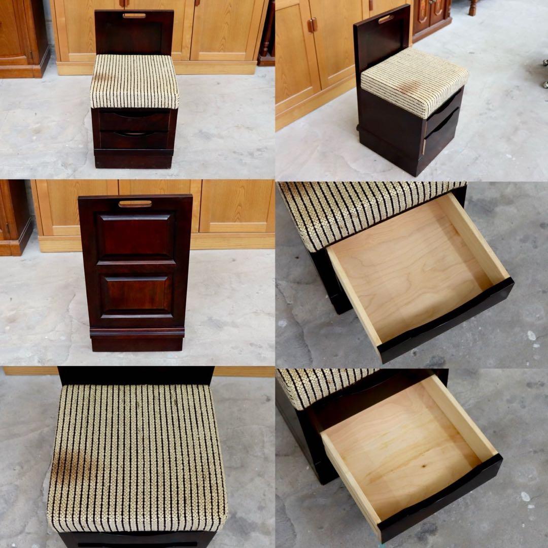 GMIH17○民芸家具 スツール付き ライティングドレッサー ライティングビュ